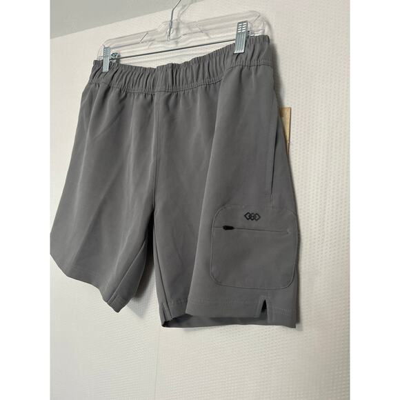 Leg3nd Men’s Athletic Shorts Gray Casual Workout Gym Running Hiking Pockets Med - Picture 3 of 9